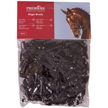 Premiere Small Mane Elastics Magic Braids Tasche Schwarz